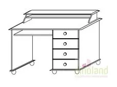 fenyő íróasztal Dream kis íróasztal