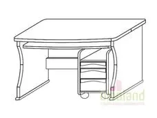 fenyő íróasztal konténerrel Anna