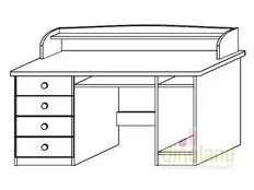 fenyő íróasztal nóra számítógépasztal