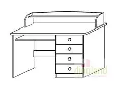 fenyő íróasztal Nóra